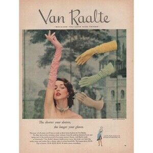 VTG Van Raalte Pink Opera Gloves Size 6.5